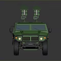 Green Military Tank Featuring Top Mounted Missile Launchers And Off Road Wheels