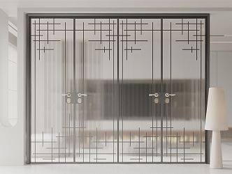 Modern sliding door 3d model