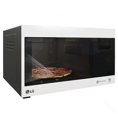 LG Smart Inverter Microwave Oven Cooking Delicious Pizza In Modern Kitchen Appliance 3d model