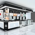Beautiful Chanel Perfume Store With Display Shelves And Product Arrangements