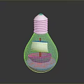 Transparent Blue Bulb Shaped Water Transport With Reflection On Gray Background
