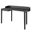 Modern Black Desk With Single Drawer And Sleek Minimalist Design Structure