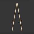 Wooden Easel Tripod Stand With Blank Gray Board For Home Art Studio