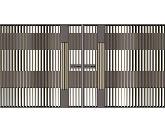 Modern Gate Residential District Ironwork Fire Door Landscape Fire Door Ironwork Door Landscape Gate 3d model
