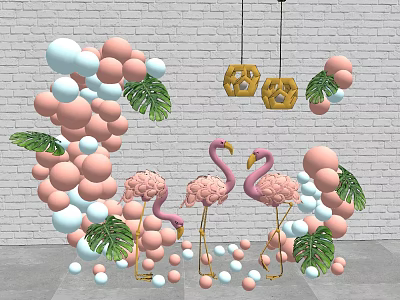 Modern Meichen Wedding Balloon 3d model