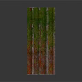 Modern Decorative Vertical Multi Panel Partition With Green Red Textured Surface