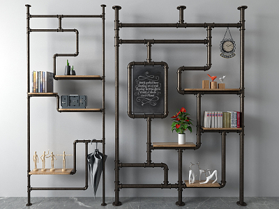 Industrial LOFT Storage Rack Partition model