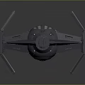 Detailed Fighter Spacecraft Model With Extended Gray Wings Cockpit And Structural Design 3d model