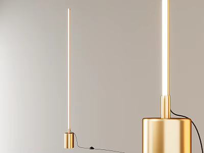 Modern Gold Floor Lamps With Sleek Design 3d model