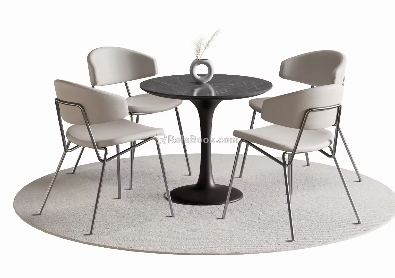 Leisure Table and Chair Negotiation Table and Chair Dining Table and Chair 3d model