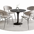 Leisure Table and Chair Negotiation Table and Chair Dining Table and Chair 3d model