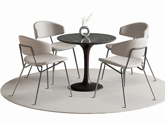 Leisure Table and Chair Negotiation Table and Chair Dining Table and Chair 3d model