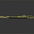 Golf Course Layout With Green Fairways Winding Paths And Clubhouse Buildings