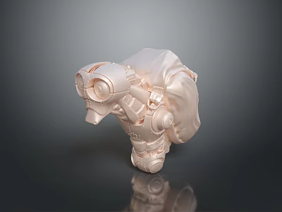 Detailed Mechanical Sci Fi Game Movie Character With Helmet And 3D Model Design 3d model