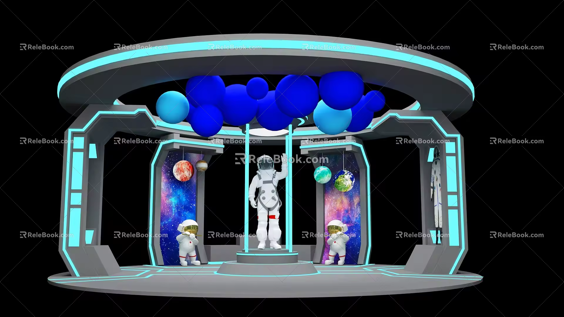 Science and Technology Booth 3d model