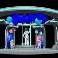 Science and Technology Booth 3d model