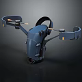 Modern Blue Quadcopter Drone With Sleek Design Camera And Professional Sensors