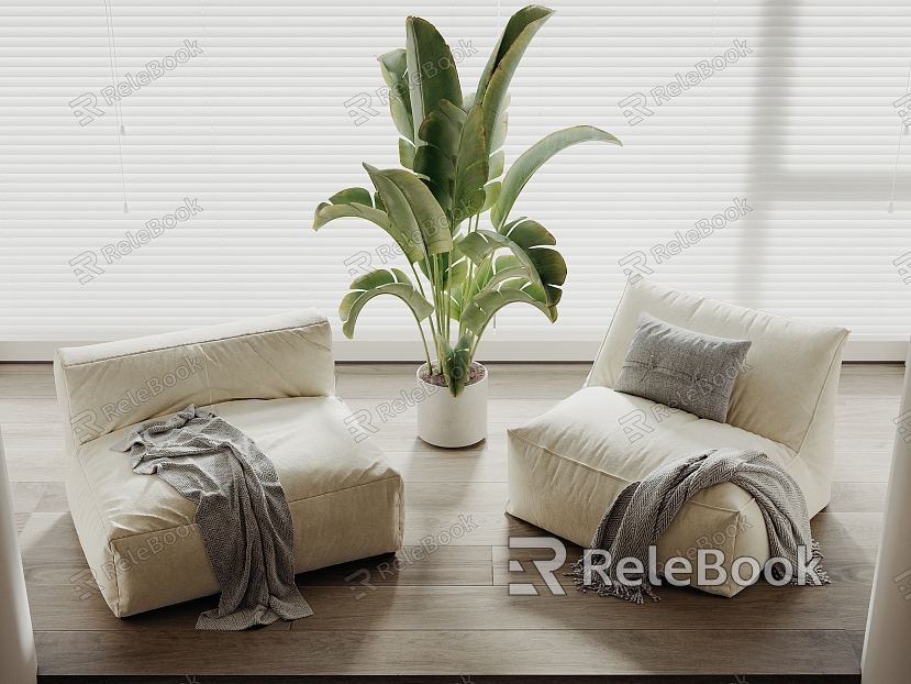 Lazy Sofa Plant Potted Plant model