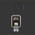 White And Brown Medical Oxygen Concentrator With LCD Screen Small Bottle Control Panel And Wheels