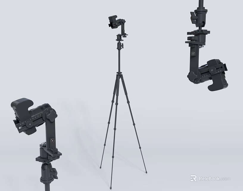 Professional Commercial Photography Equipment with Tripod Camera Mounts and Mechanical Arms 3d model 