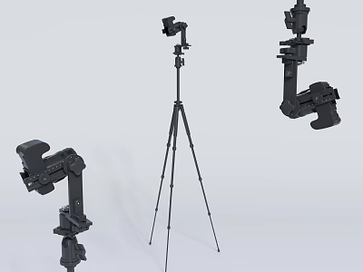 Professional Commercial Photography Equipment with Tripod Camera Mounts and Mechanical Arms 3d model