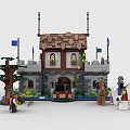 Lego LEGO toy blocks medieval castle knight soldiers 3d model