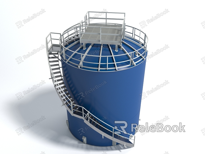 Style industrial equipment sealing tank drying tower industrial equipment mechanical structure model