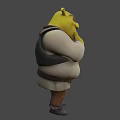 Shrek Animated Character With Green Skin Yellow Ears And Thoughtful Pose