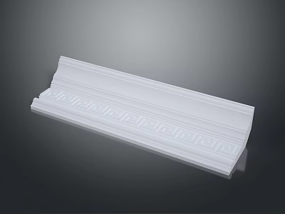 White Decorative Molding With Intricate Patterns For Home Interior Decoration Design 3d model