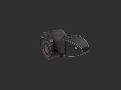 Vintage Black Leather Wheeled Bag With Classic Design And Stylish Details 3d model
