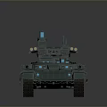 Modern Green Military Tank With Turret Cannon And Antenna 3D Render