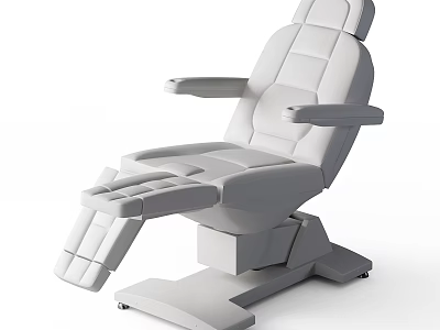 White Adjustable Medical Examination Chair With Ergonomic Design And Stable Base 3d model