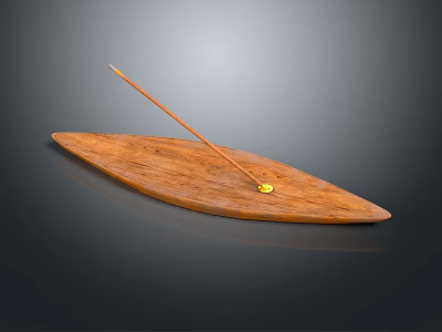 Perfume Cosmetics Natural Wooden Incense Tray With Aromatherapy Stick And Dark Background 3d model
