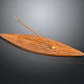 Perfume Cosmetics Natural Wooden Incense Tray With Aromatherapy Stick And Dark Background