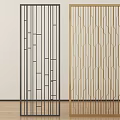 Stylish Black And Gold Room Dividers Featuring Geometric Hollow Designs