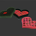 Heart Shaped Silicone Molds for Kitchen Baking in Black and Red Colors