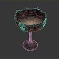 Intricate Bronze Pedestal Bowl Sculpture With Embossed Patterns And Decorative Base