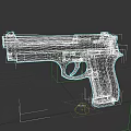 Silver Metal Pistol With Black Grip And Classic Firearm Design Elements