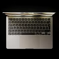 Sleek Modern Silver Apple Laptop Design With Shiny Logo And Keyboard