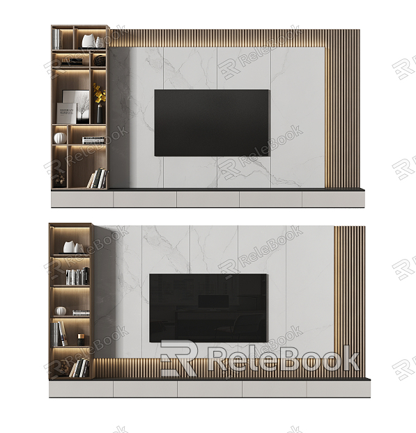 Modern TV Background Cabinet model