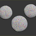 Three Delicious Cakes With White Dripping Frosting And Colorful Sprinkles