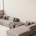 Modern corner sofa sofa combination 3d model