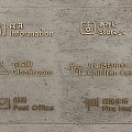 Guide indication metal word advertisement word medium word guide sign icon hotel guide indication 3d model