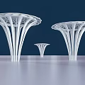 Modern Pergola Structure With Intricate Hollow Top And Elegant Support Columns