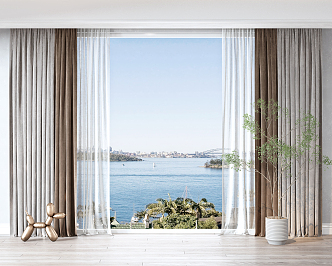 Modern Curtains 3d model