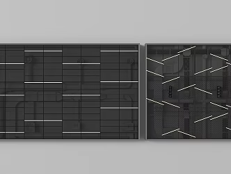 Industrial style pipe ceiling 3d model