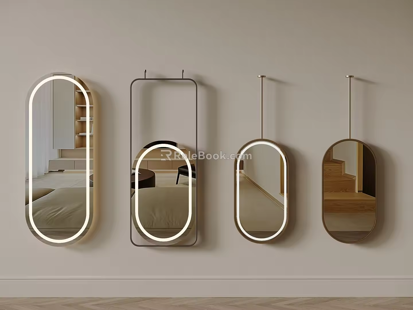 Full-body mirror Hanging mirror Smart mirror 3d model