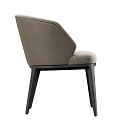 Light Gray Fabric Accent Chair with Black Legs and Modern Design
