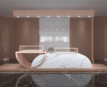 Jewelry Counter Showcase No. 002 3d model