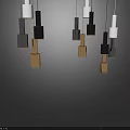 Modern Minimalist Pendant Lights With Black Gold White Hues And Warm Illumination